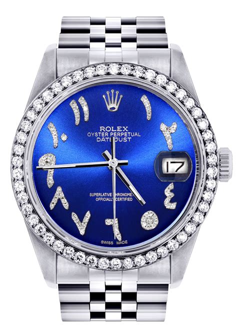 rolex blaues zifferblatt arabisch|rolex zifferblätter.